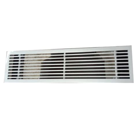 White Aluminum 4 Side Flange Linear Bar Grill Installation Type Wall