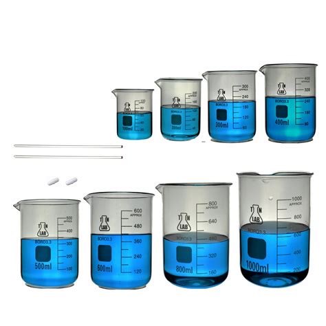 tn lab beaker set   hundreds set   borosilicate glass beakers