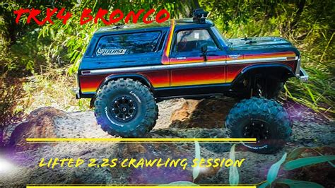 Lifted Traxxas Trx4 Bronco Rock Crawl Youtube