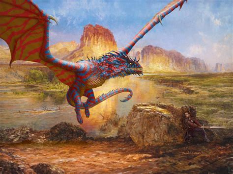 Desert Dragon fantasy art print