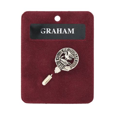 Art Pewter Lapel Pin Graham Tartan Weaving Mill