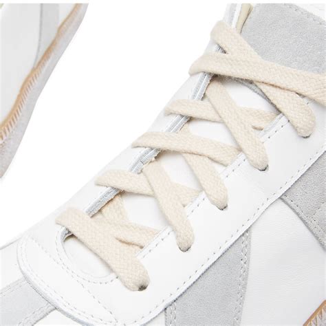 Maison Margiela Men S Painted Sole Replica Sneakers In Off White Maison