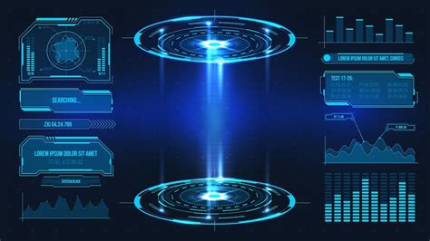 Premium Vector Futuristic Platform Hologram Podium And Digital Data