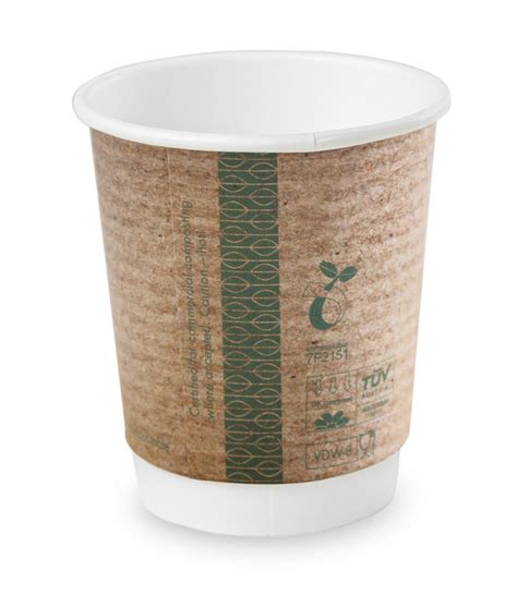 Compostable Coffee Cups Double Walled - 8oz, 12oz & 16oz – Green Man ...