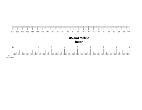 Free Printable Blank Ruler Templates [10 Cm Inch Paper] Pdf