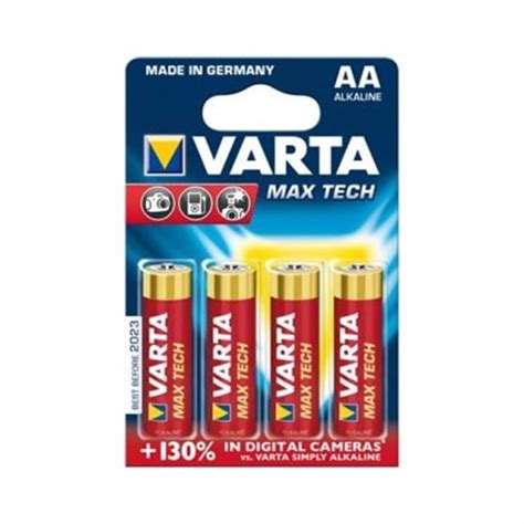 Batterier Max Tech Alkaline Aa V Varta