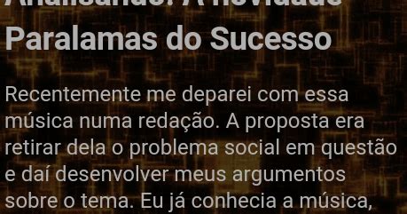 BLOG UEMC ANALISE DE MUSICA A NOVIDADE PARALAMAS DO SUCESSO