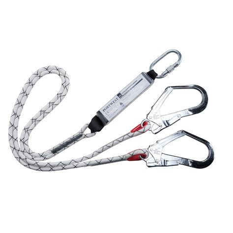 Portwest Double Kernmantle M Lanyard With Shock Absorber Ppe