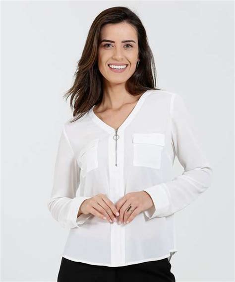 Camisa Feminina Manga Longa Social Marisa Marisa Atelier Yuwa Ciao Jp