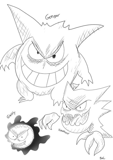 Gastly Haunter And Gengar By Salmenella1 On Deviantart