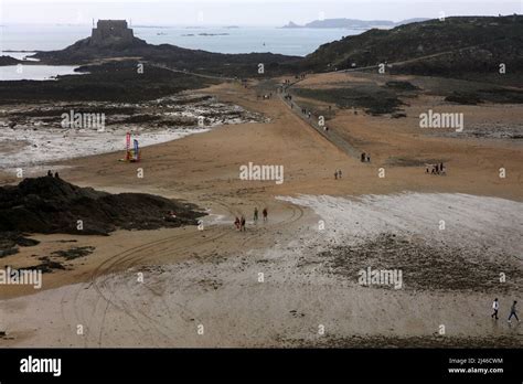 Outdoor Seawater Swimming Pool Bon Secours Beach Saint Malo Ile