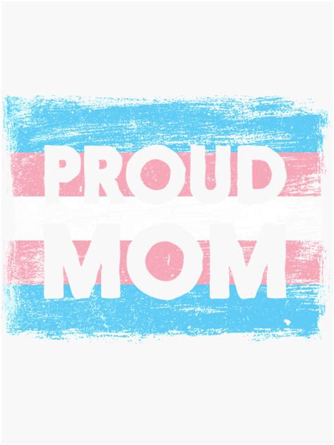 PROUD MOM Transgender Pride Flag Vintage Paint Sticker For Sale