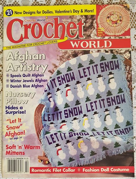 Crochet World Magazine Vol 24 No 1 February 2001 Etsy Canada Crochet World Crochet Crochet