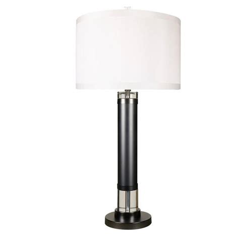 Fangio Lighting In Gun Metal And Crystal Indoor Table Lamp With