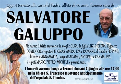 Necrologi Today SALVATORE GALUPPO