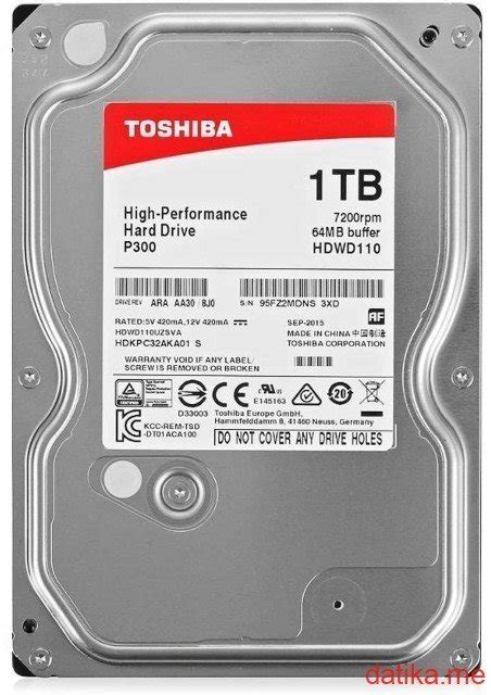 Toshiba P300 Series HDD 1TB 3 5 SATA III HDWD110UZSVA Bulk