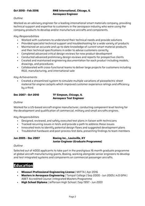 Aerospace Engineer resume example & guide [Get hired quick]