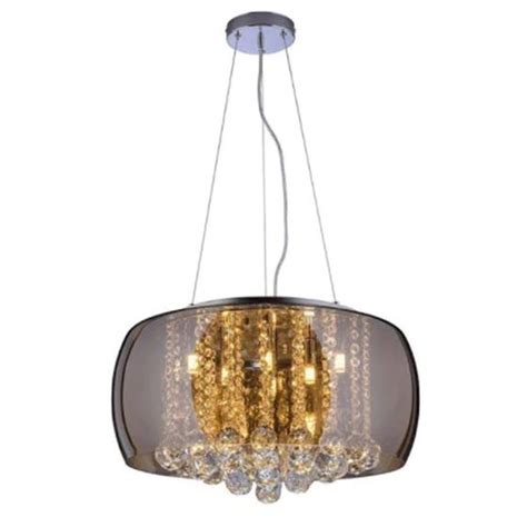 Pendente Plafon em Vidro e Cristal Attractive Âmbar 50cm G9 Lustre