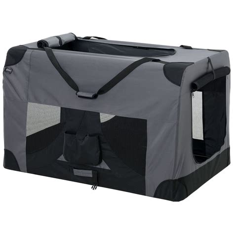 Hundetransportbox XXL GRAU Faltbar Transportbox Hunde Box Trage Tasche