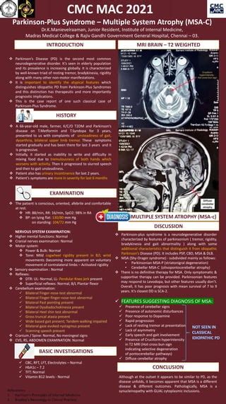 Parkinson Plus Syndrome - Multiple System Atrophy: Case Report | PDF