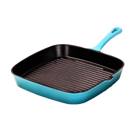 Sarten Plancha Grill Hierro Esmaltada Cocina Bifera Importada