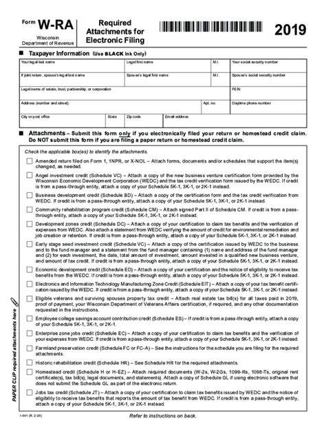 Wi Dor W Ra 2019 2022 Fill Out Tax Template Online Us Legal Forms