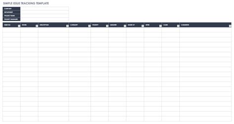 Free Issue Tracking Templates Smartsheet