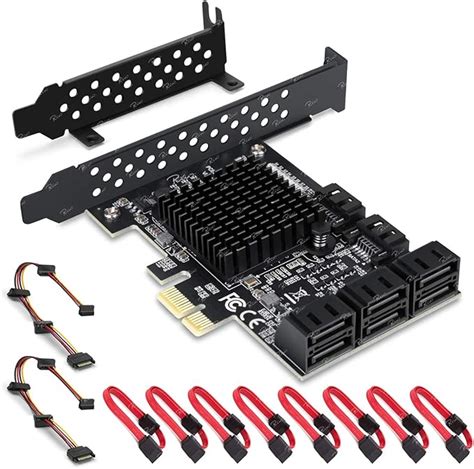 Rivo Scheda PCIe SATA 8 Porte Con 8 Cavi SATA Scheda Di Espansione