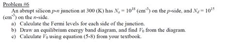 Solved An Abrupt Silicon P N Junction At 300 K Has N A Chegg