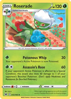 Roserade Swsh Pok Mon Card Database Pokemoncard