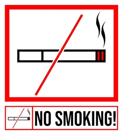 Premium Vector No Smoking Sign Design Vector Illustration