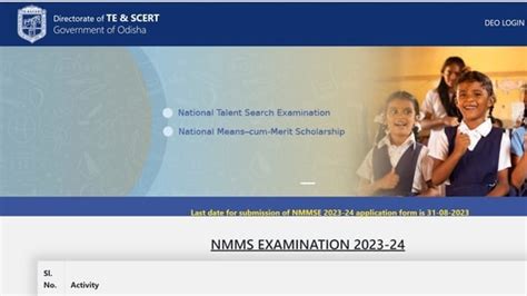 Nmms Odisha 2023 Registration Started Apply Till Aug 31 At Ntse