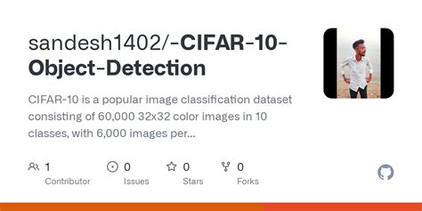 Github Sandesh Cifar Object Detection Cifar Is A Popular