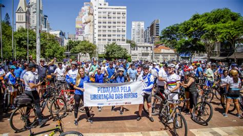 Cidades T M Pedalada Em Prol De Liberta O De Ref Ns Do Hamas