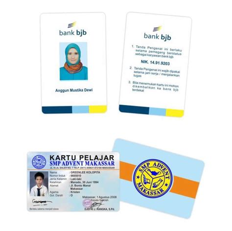 Jual Id Card Kartu Pelajar Kartu Anggota Cetak 2 Muka Di Seller