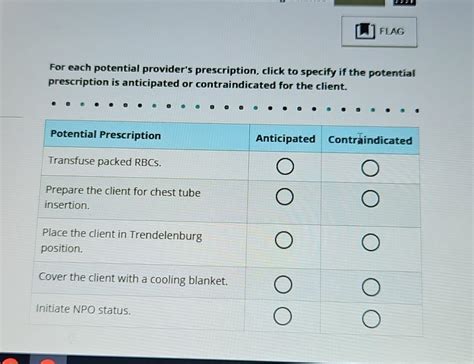 For Each Potential Provider S Prescription Click To Chegg