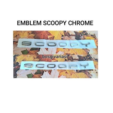 Jual Emblem Scoopy 2021 2022 Donat Emblem Scoopy Chrome Emblem