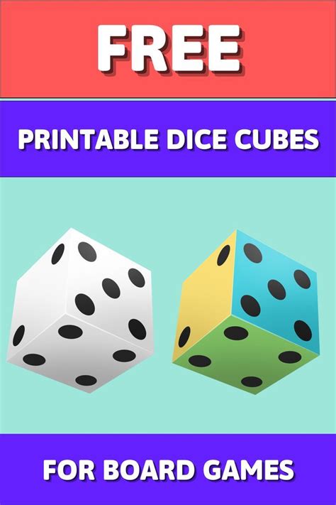 Free Dice Printable Board Games Board Game Template Dice Template