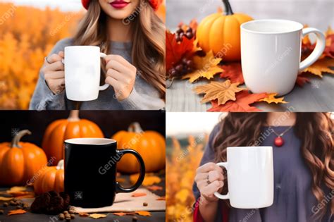 Fall Autumn Mug Mockup Bundle Buy T Shirt Designs