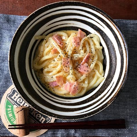 生クリーム不要、レンジで一発 “釜玉カルボナーラうどん” が超美味いらしい→さっそく作ってみた「冷凍うどんの夜明けや」 ガールズちゃんねる