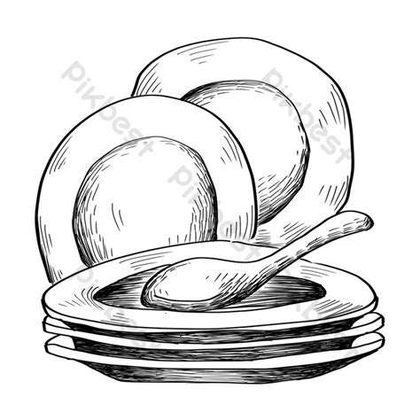 beautiful plate  drawing illustration png images psd