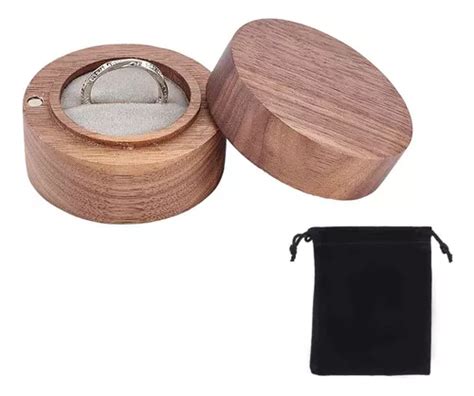 Caja Para Anillos De Compromiso De Madera De Nogal De 2 1 X Meses Sin