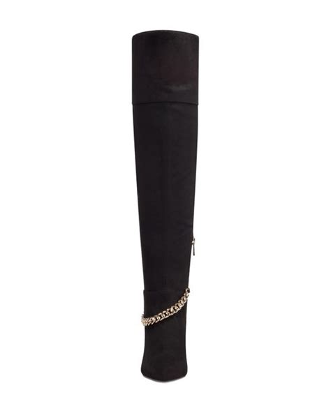 Jessica Simpson Leather Ammira Over The Knee Boot In Black At Nordstrom