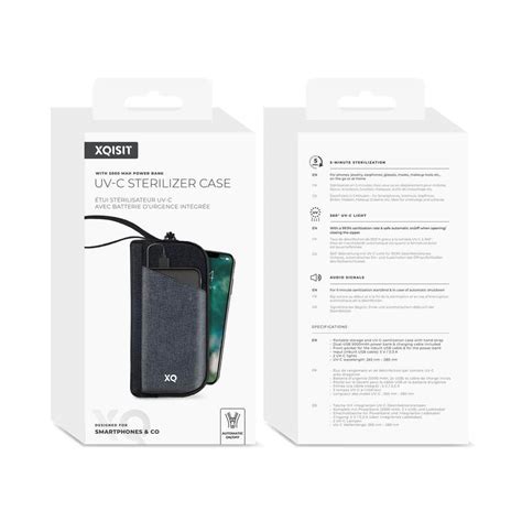 Köp XQISIT UV Bag med built in 5000 mAh Powerbank Svart TheMobileStore se