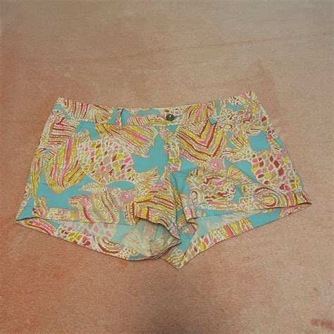 Lilly Pulitzer Shorts The Walsh Short In Breakwater Blue Tini Bikini Fish Poshmark