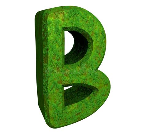 Lettre De Vert D Herbe De 3d D Illustration Stock Illustration Du