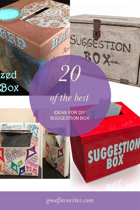 20 Of the Best Ideas for Diy Suggestion Box – Home, Family, Style and ...