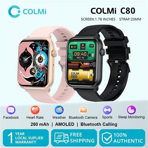 Smartwatch Relógio Inteligente COLMI C80 De 1 78 Polegadas AMOLED 260