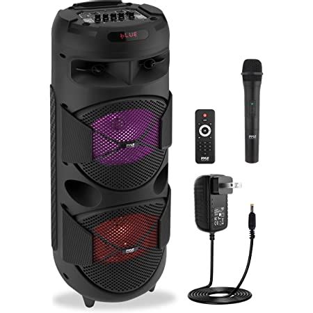 Amazon Pyle Portable Bluetooth Pa Speaker System W