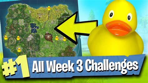 Fortnite WEEK 3 Challenges Guide Search Rubber Duckies Fortnite